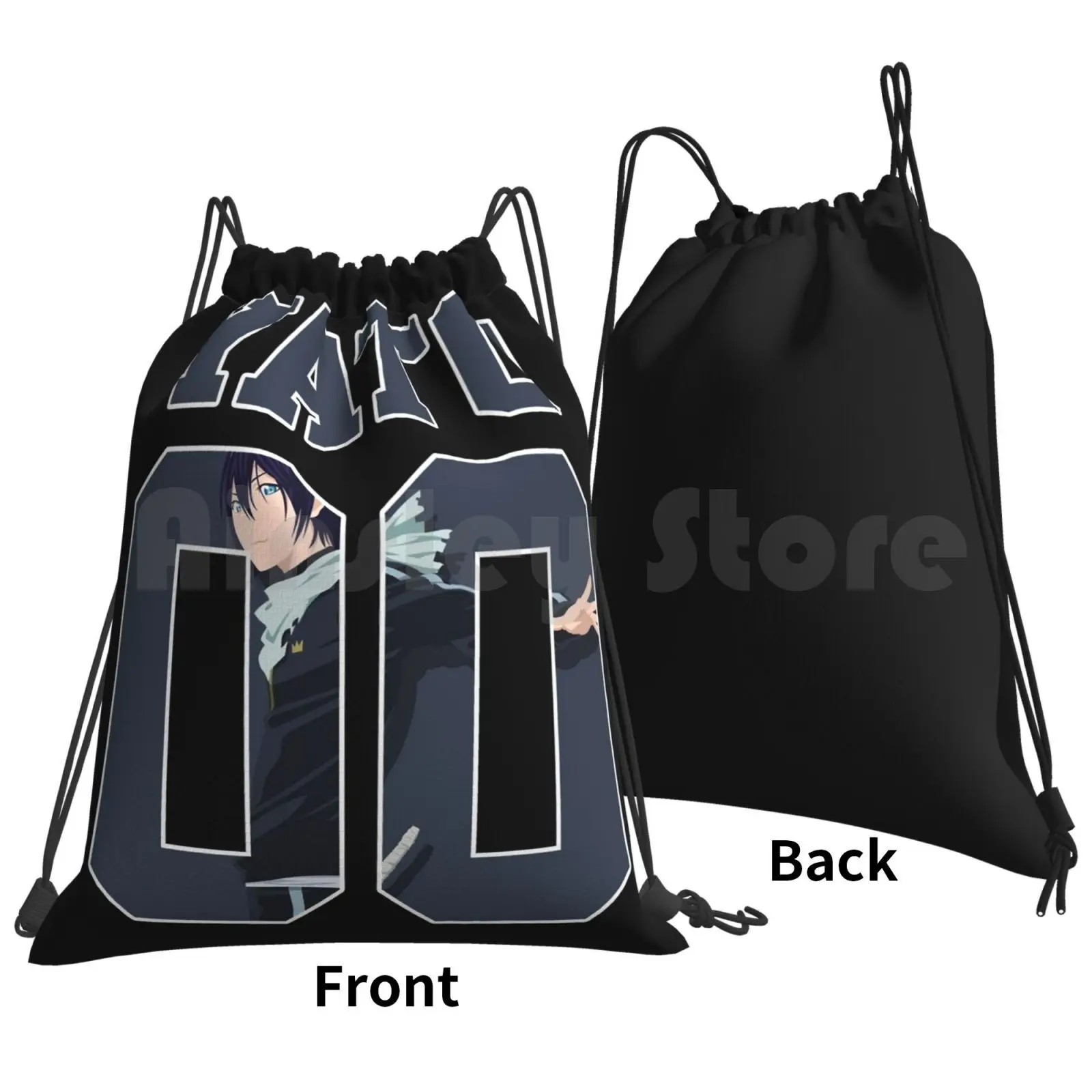 Yato God-Noragami Jersey Backpack Drawstring Bags Gym Bag Waterproof Noragami Stray Delivery God Yato Godness War Wethrin