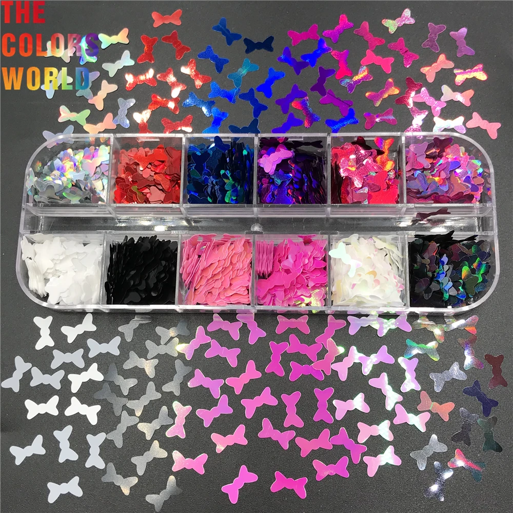 TCT-125 Bowknot Nail Glitter Nail Art Decoration Manicure Nagel Konst Clothes Decoration  DIY Festival Accessories Bulk Supplier