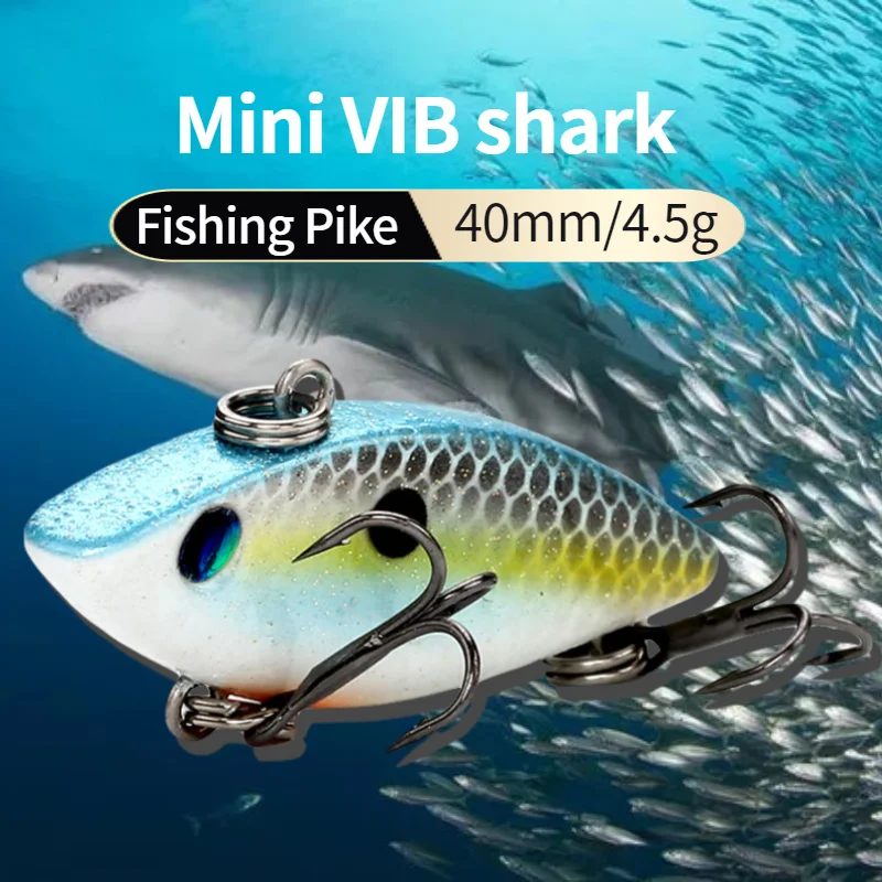 Banshee 40mm 4.5g Crankbait Mini Vib Bait Fishing Lure Lipless Rattle Hard Bait Artificial Sinking Wobbler For Fishing Tackle