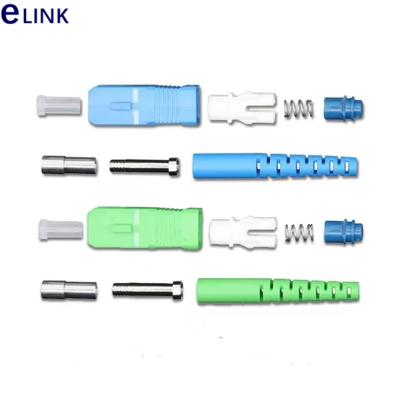 

SC fiber connector KITS 1000pcs for drop cable Unassembled plastic stopper SM MM OM3 OM4 2.0*3.0mm ftth SC connector accessory