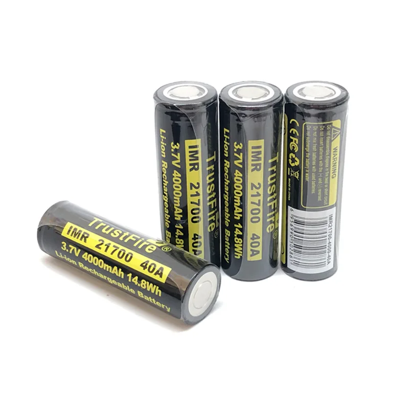 TrustFire IMR 21700 Battery 3.7V 40A 4000mAh 14.8W Li-ion Rechargeable Lithium Batteries For Electrical Tools Toys