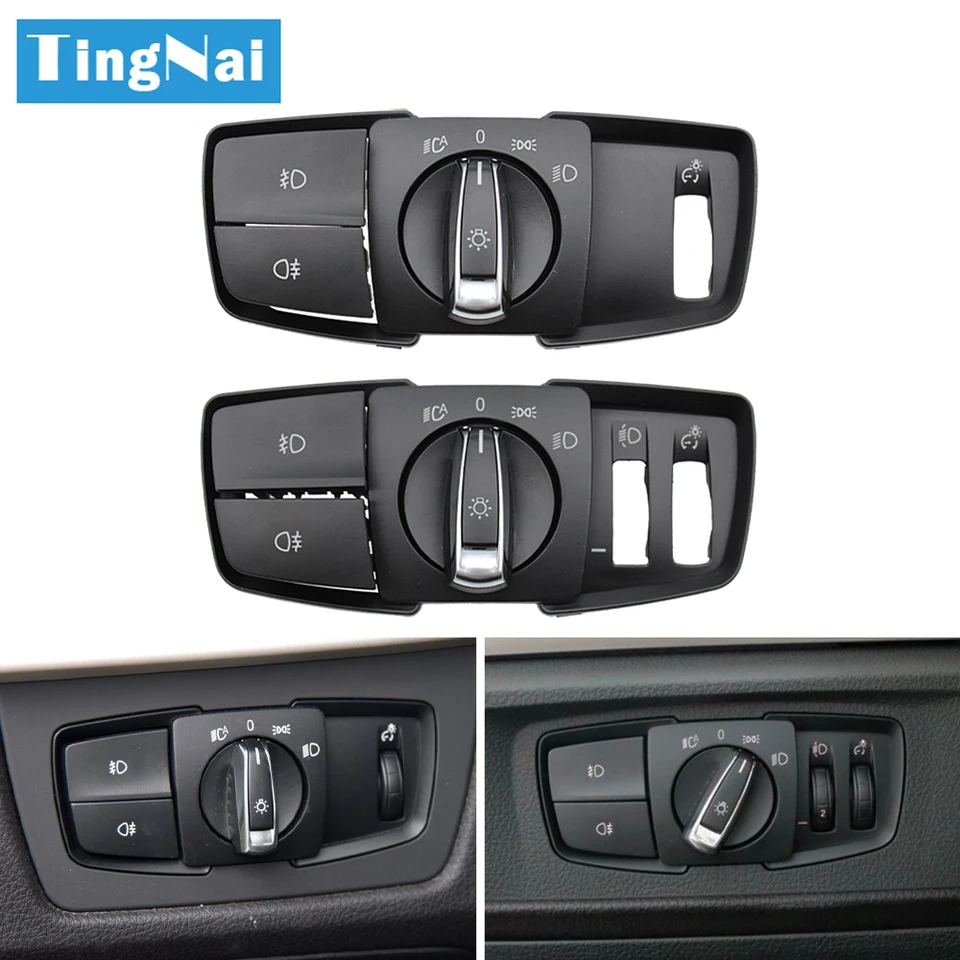 　f30 f31 f32 フォグレス　ライト　スイッチ　2，3，4シリーズ HeadLamp Rotary Foglight Button Headlight Switch Cover Panel For