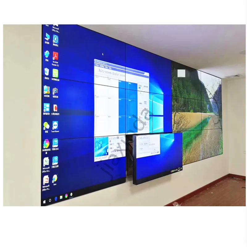 65 Inch 4x4 3.5mm 4K Splicing Advertising Screen LCD Video Wall With LG Panels