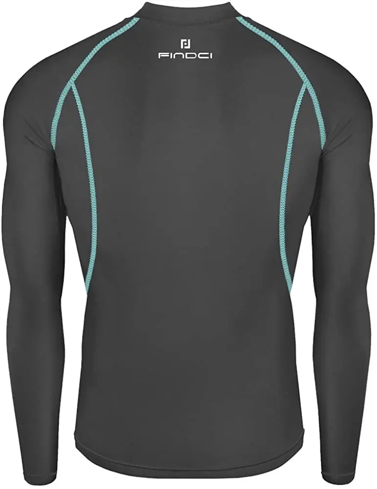 Findci-conjunto deportivo para correr para hombre, camisa de compresión y pantalones ajustados a la piel, mangas largas, chándal de secado rápido para Fitness, trajes de gimnasio y Yoga