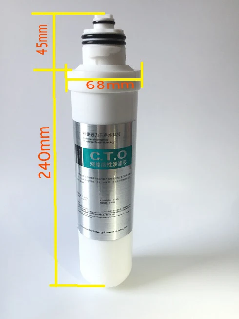 Reemplazo especial del filtro CTO con puerto atornillado/cartucho de filtro de extracción química/vela de filtro de carbono para NSW-CWF401M3/CWF401M1