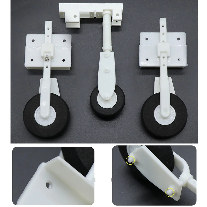 SU27 Assembly KT Board Landing Gear DIY Steering Wheel Landing Gears Undercarriage For FPV RC Fixed Wing Airplane Quadcopter