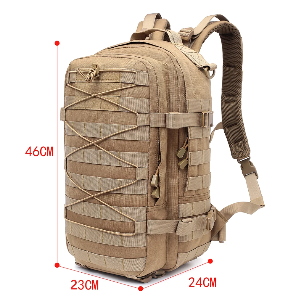 1000D  Backpack 25L EDC Molle Pack Large Outdoor Sports Bags Travel Fishing Hiking Camping Hunting Rucksack