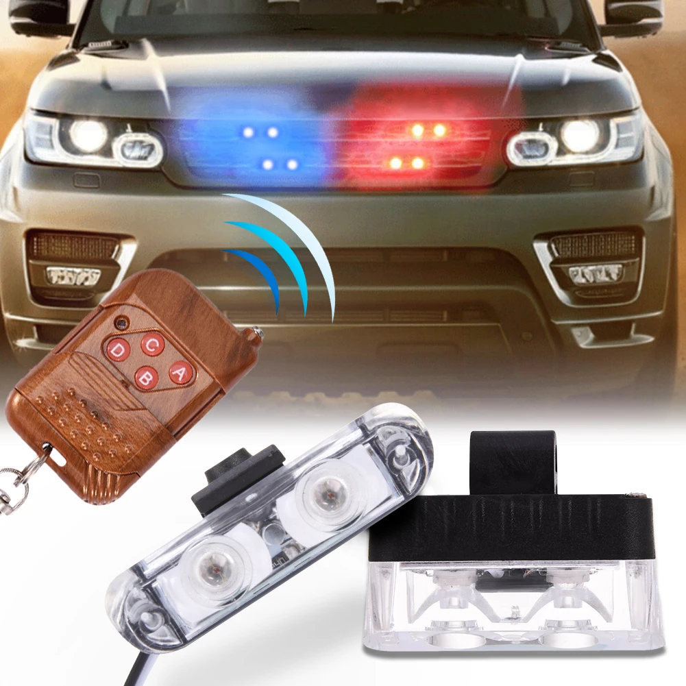 1-for-2 Dazzling Multi-mode LED Car Flash Light Wedge Lamp LED Bulb Flash Drive-by-wire Police Lights Auto Car Sturdy