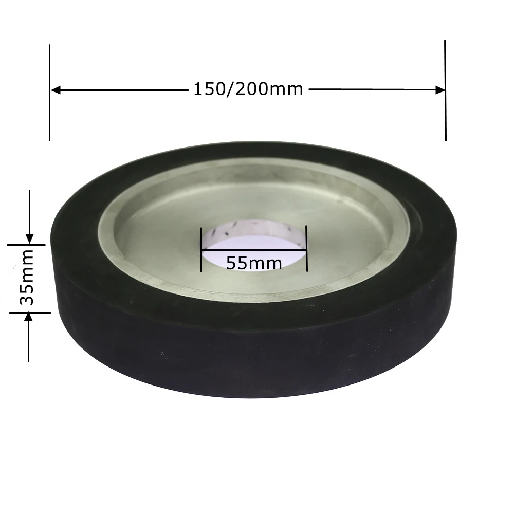 150/200*35*55Mm Rubber Contact Wiel Rijden Wiel Voor Riem Grinder