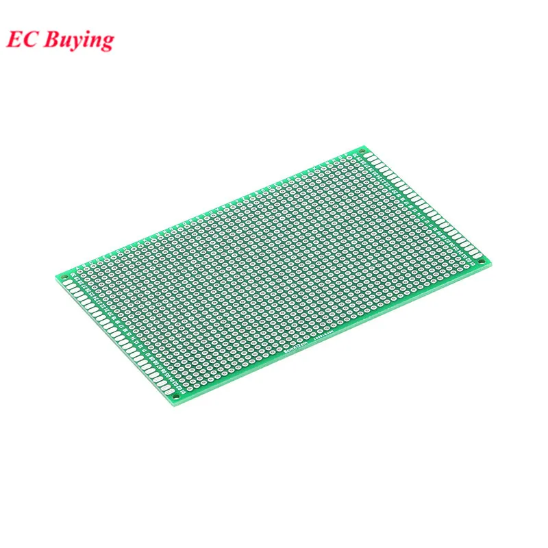 양면 프로토타입 PCB 브레드보드, 아두이노용 범용 인쇄 회로 기판, 유리 섬유, 1.6mm, 2.54mm, 8x12cm, 5 개