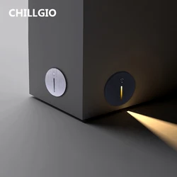 CHILLGIO sensore per interni Led scale Light Step impermeabile incasso interno nell'illuminazione del piede lampade da parete per esterni per la casa dell'hotel moderno