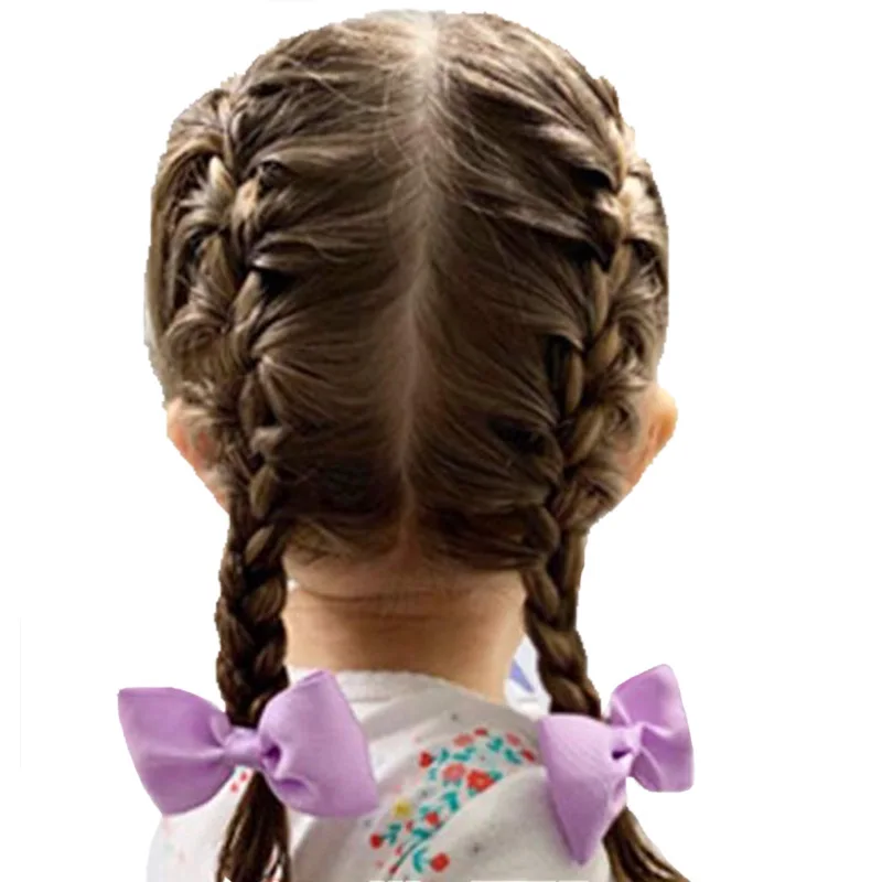 Baby Girls Candy Color Hair Ring Ties Ribbing Elastic Princess Bows Ponytail Rubber Bands Rope Kids Cute Headwear Accessories