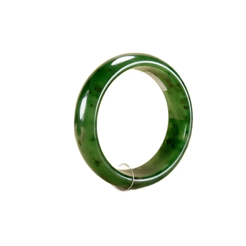 

Xinjiang Hotan Jade Bracelet Natural Hotan Jade Jade Bangle Bracelet Spinach Green Bangle