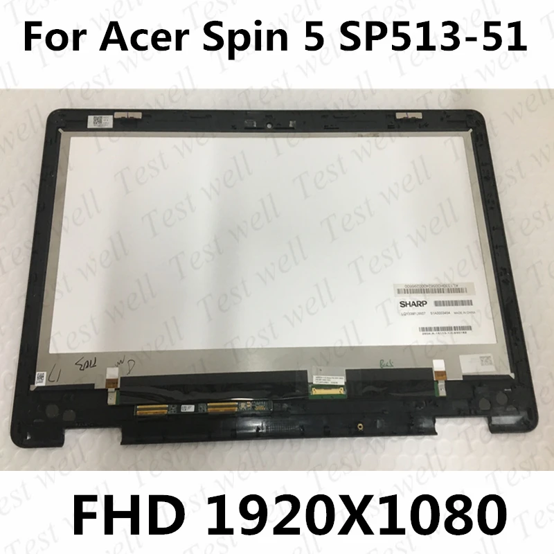 

Original 13.3 IPS matrix For Acer Spin 5 SP513-51 LCD Screen+Touch Digitizer Assembly FHD WITH TOUCH B133HAB01.0 or LQ133M1JW07