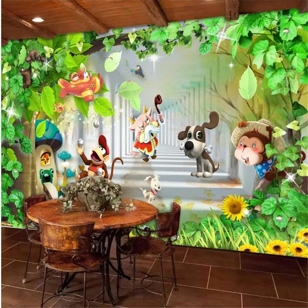 

Milofi frisk natur barnerom veggmaleri tegneserie barneroms bakgrunnsvegg