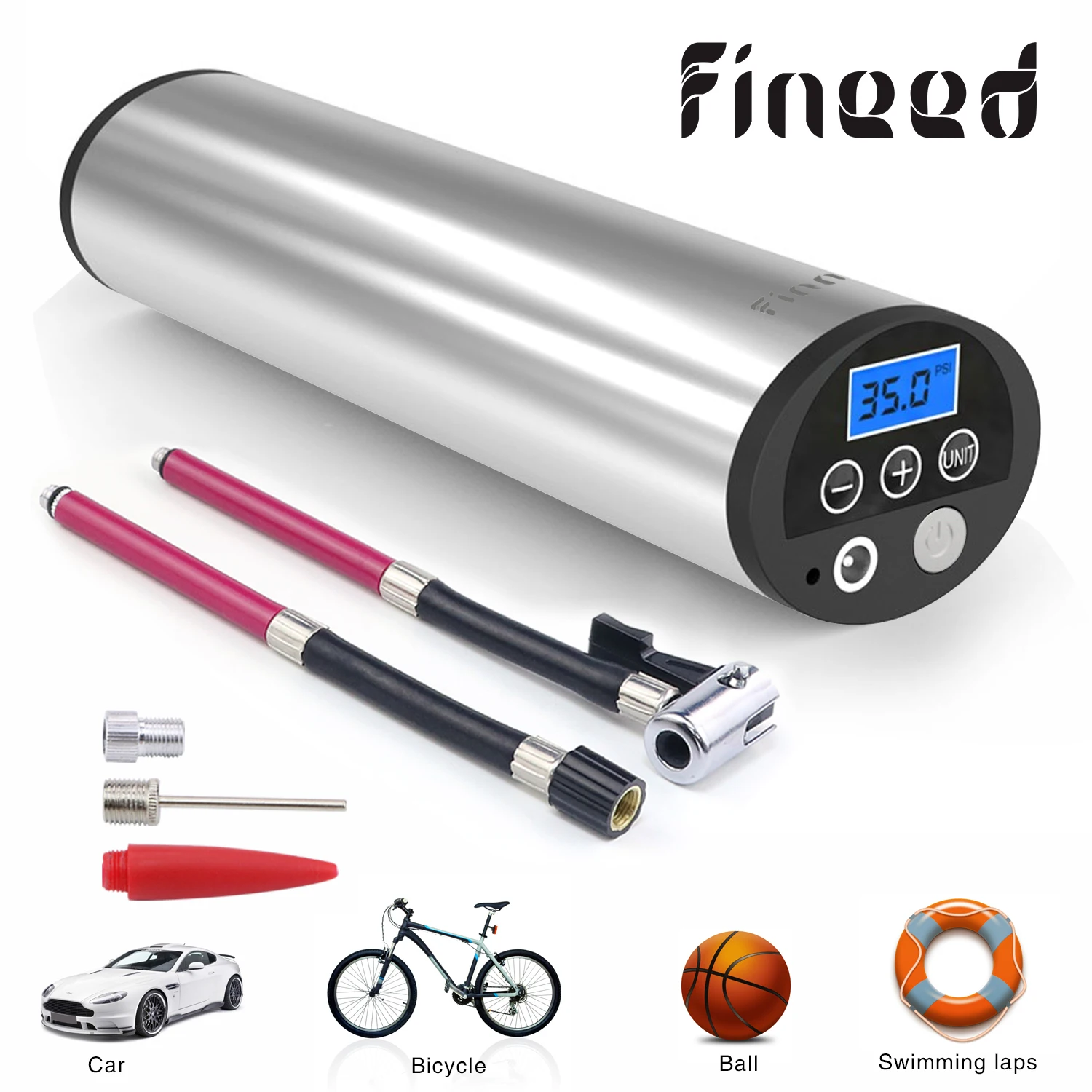 12V air compressor Mini electric air pump 150 PSI 12V Electric Auto Bicycle Pumps with Tyre Pressure Gauge Led light