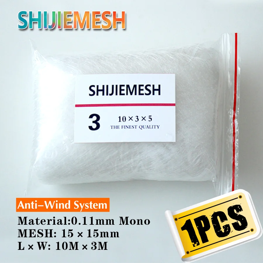 Tasche enormi 10M x 3M 15mm Foro Frutteto Giardino Rete Anti Uccelli Nylon bianco mono 0,11mm Rete Nebbia annodata 1 pz