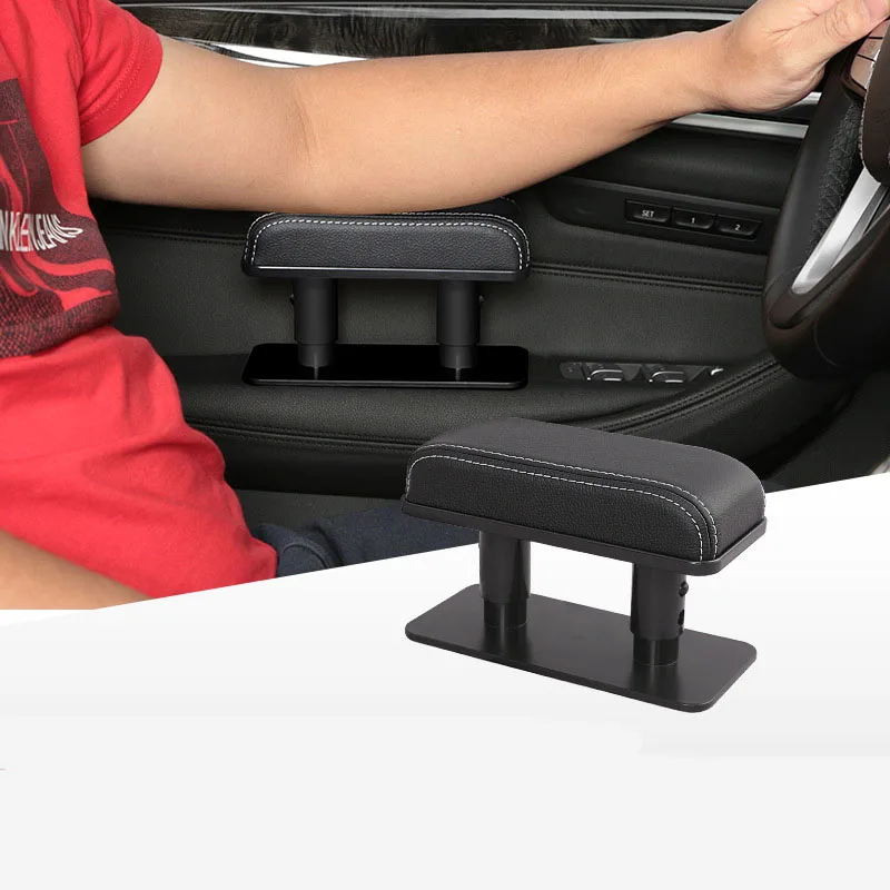 

Automobile Central Armrest Pad Driving Left Elbow Bracket Leather Heightening Cushion Interior Hand Increase Support Universal