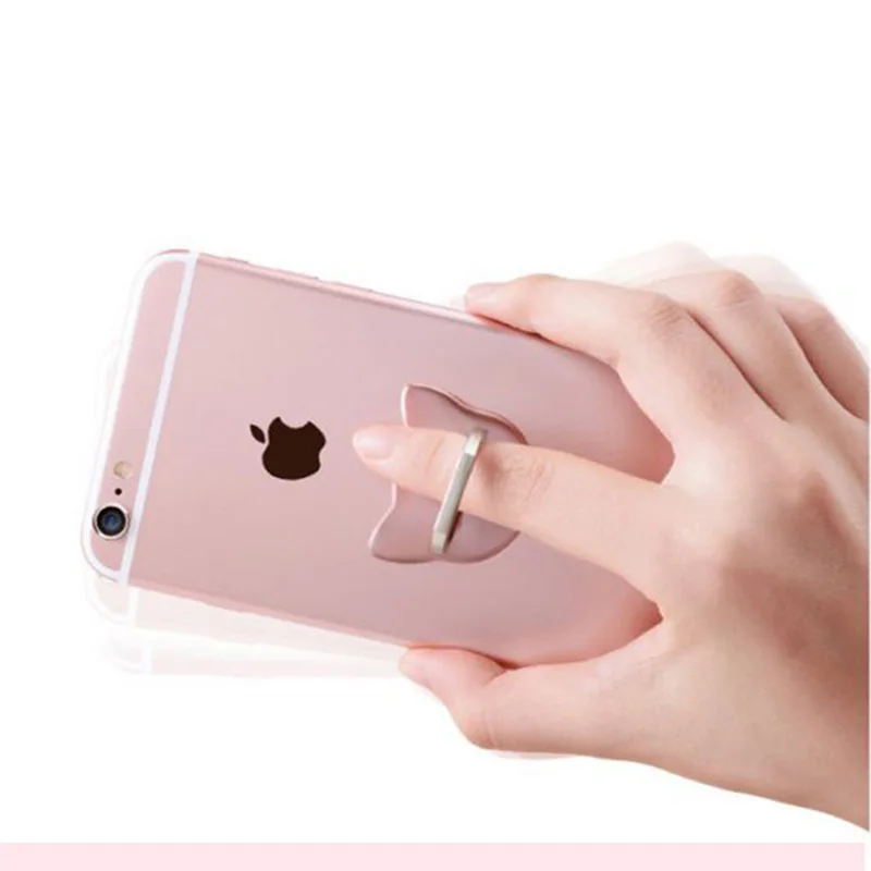 Cat Finger Ring Holder Mini Cute Plastic PC Phone Holder for iphone Sumsung 360 Rotation Finger Ring Holder