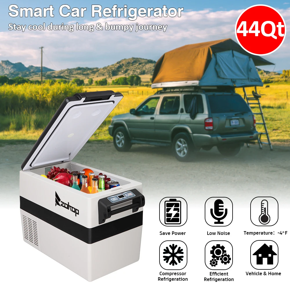 Car Refrigerator Portable Small Freezer,  Plastic Black Light Gray Movable Low-Temperature