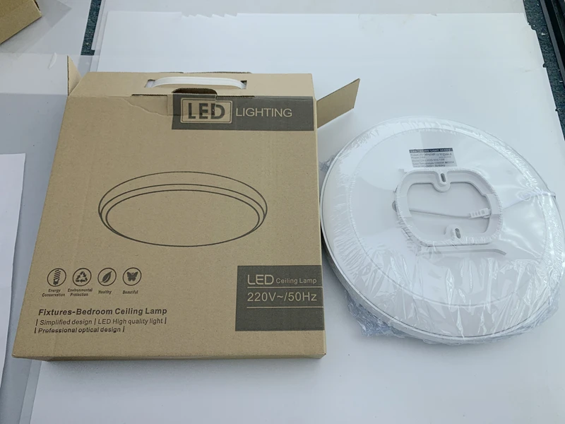 220V LED-Deckenleuchten mit 3 Farbwechsel-Optionen, Schlafzimmerlampe, LED-Innenbeleuchtung für Zuhause, Badezimmer, staubdichte LED-Deckenlampe – Detail 16