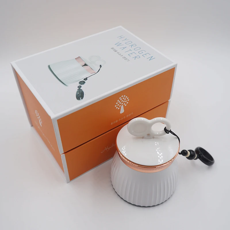 휴대용 H2 포켓 수소가 풍부한 물 생성기 병, 듀퐁 SPE + PEM 듀얼 챔버 H2 메이커 여행용 워터 로나이저
