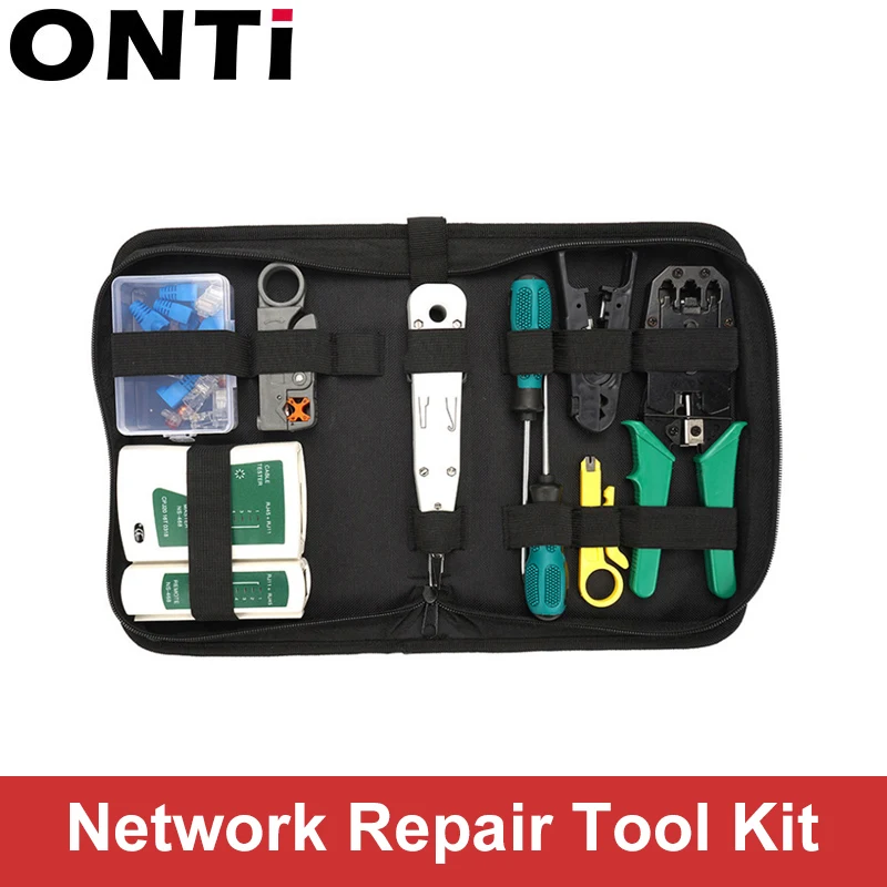 

14pcs/set RJ45 RJ11 RJ12 CAT5 CAT5e Portable LAN Network Repair Tool Kit Utp Cable Tester AND Plier Crimp Crimper Plug Clamp PC