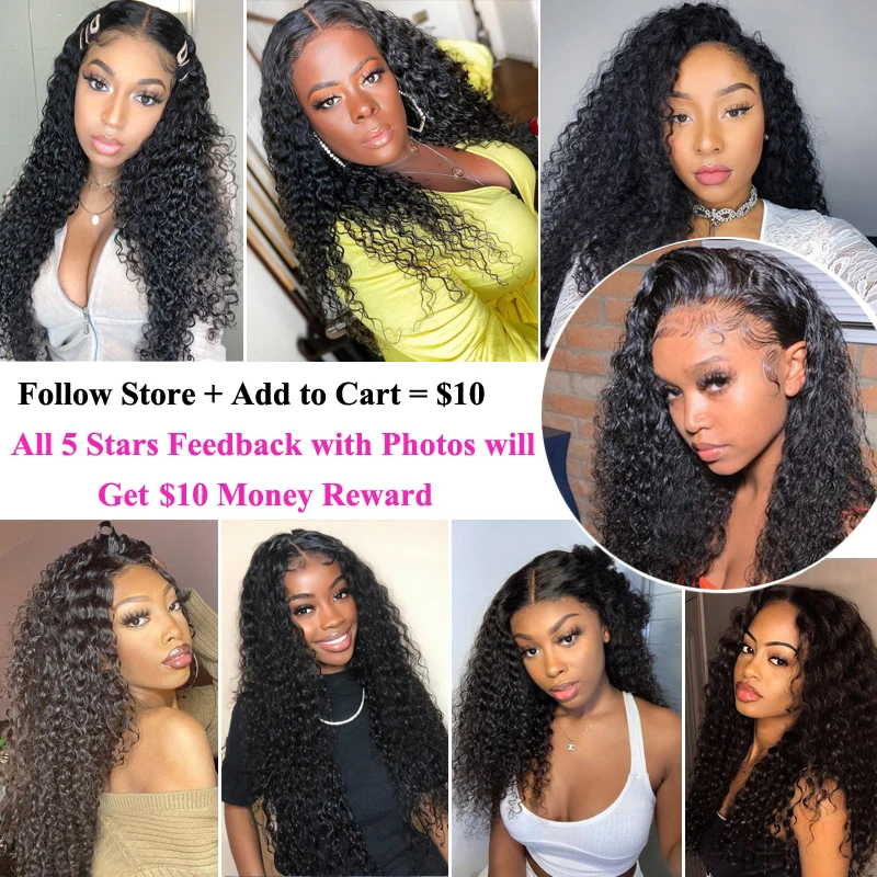 Julia Hair Curly Weave Human Hair 3 Bundles With Closure 4PCS Brazilian Hair Weave Bundles with Lace Closure Curly Hair Products