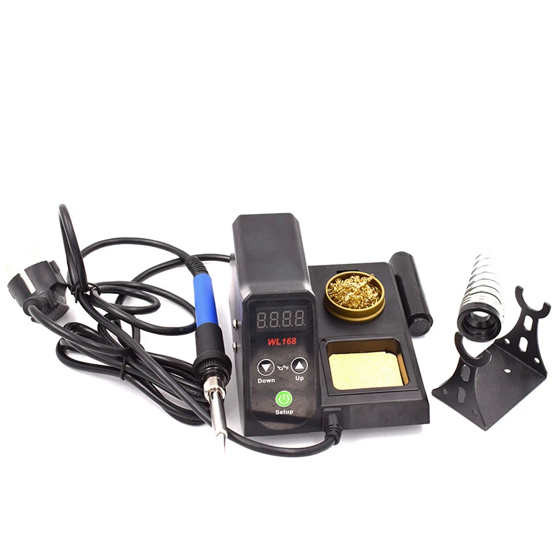 Digital Display Soldering Iron Station Kit, Holder Stand,Sponge,Copper Wire,C/F Switch Conversion, 60W, 168