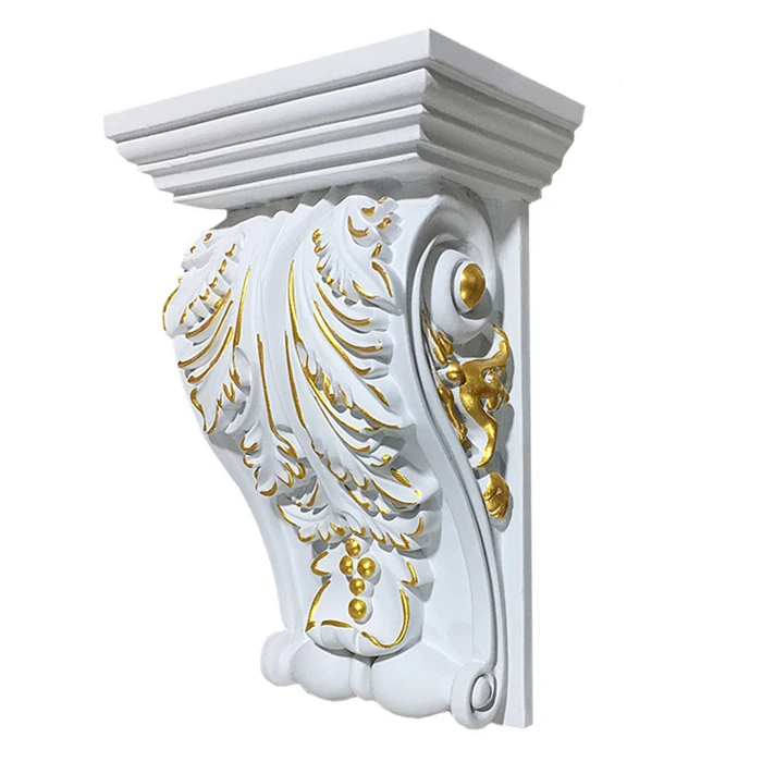 Classic European Style PU Polyurethane Corbel Fireplace Ornament Decoration Entrance Decor Corridor Portal Decorative Components