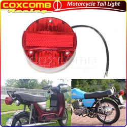 Motorcycle Rear Tail Brake Light Round License Plate Light For Suzuki TS125 TS150 TS250 Simson SR50 S51 MZ ETZ 150 250 251