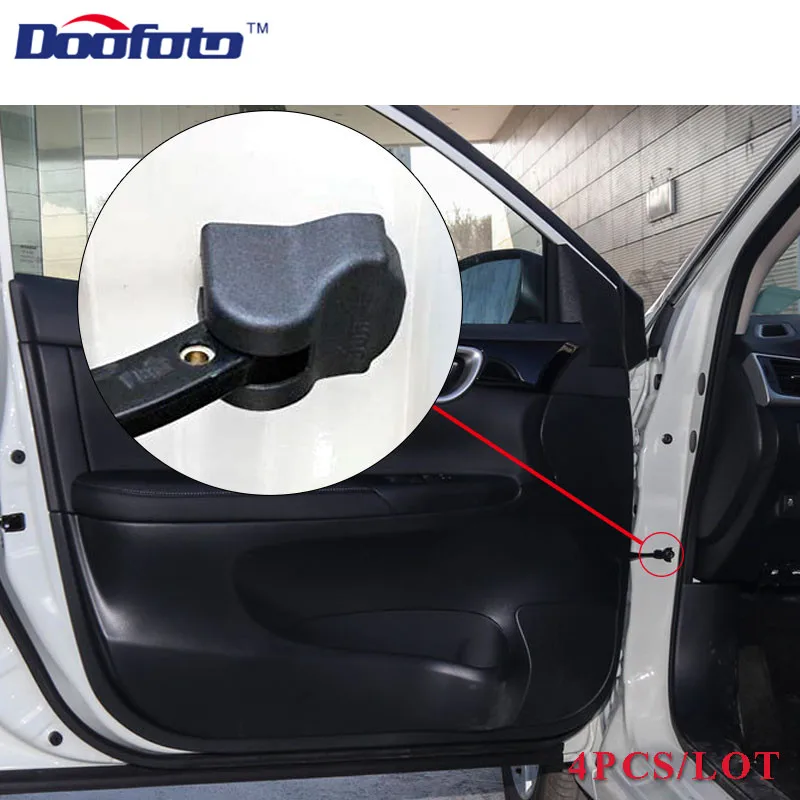 Doofoto 4x Car Door Limiting Stopper Cover For Nissan Qashqai j10 j11 x Trail t32 t31 Tiida Juke Note Kicks Leaf Accessories