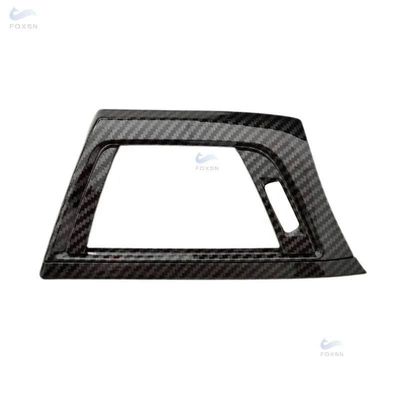 ABS Carbon Texture Front Row Wind Left Air Conditioning Vent Grill Outlet Panel Frame Trim For BMW 3 Series F30 F35 LHD