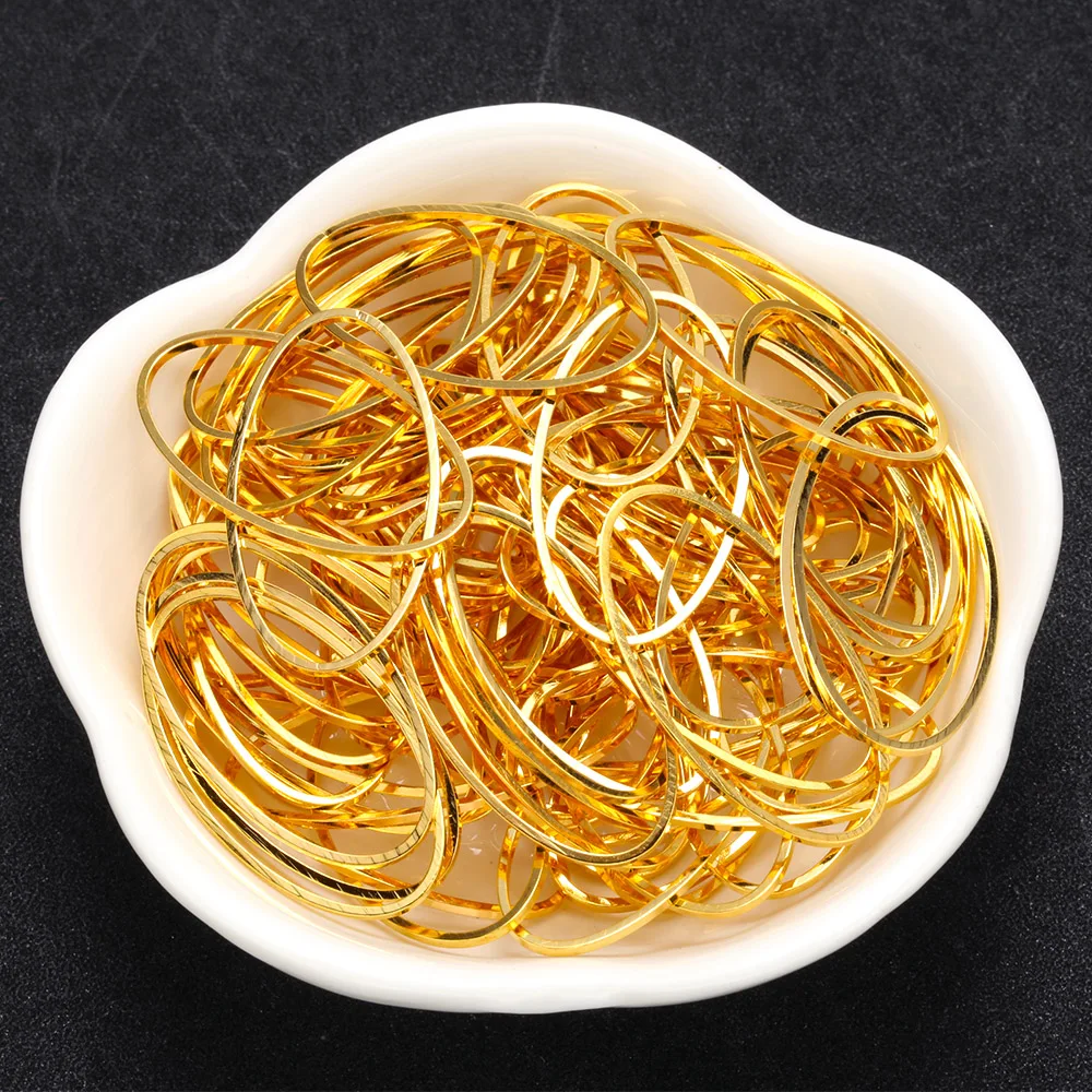 Copper elliptic hoop oval circle ring Geometry diy earring bracelet pendant connectors handmake jewelry making accessories