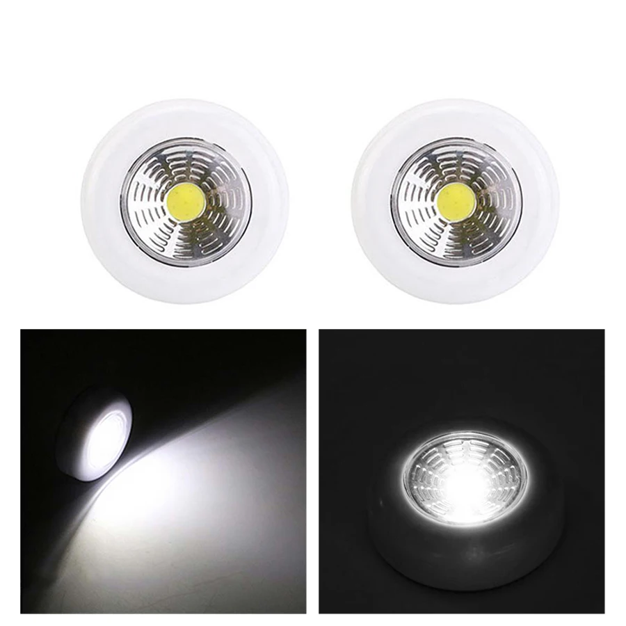 Super Bright COB Under Cabinet Light Wireless LED Closet Night Lamp Battery Powered Wardrobe Cupboard Lamp For Bedside Kitchen