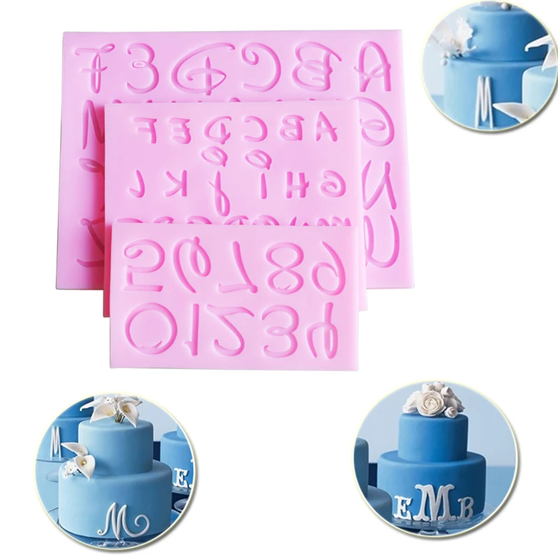 Letter/Number Silicone Mold Diy Candy Cake Decorating Tools Fondant Chocolate Ice Gumpaste Clay Mould Epoxy UV Resin Mold C387