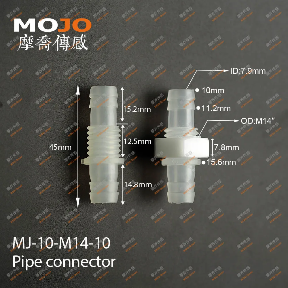 MJ-10-M14-10 ストレートタイプ有刺鉄線水道管コネクタ(100個/ロット)