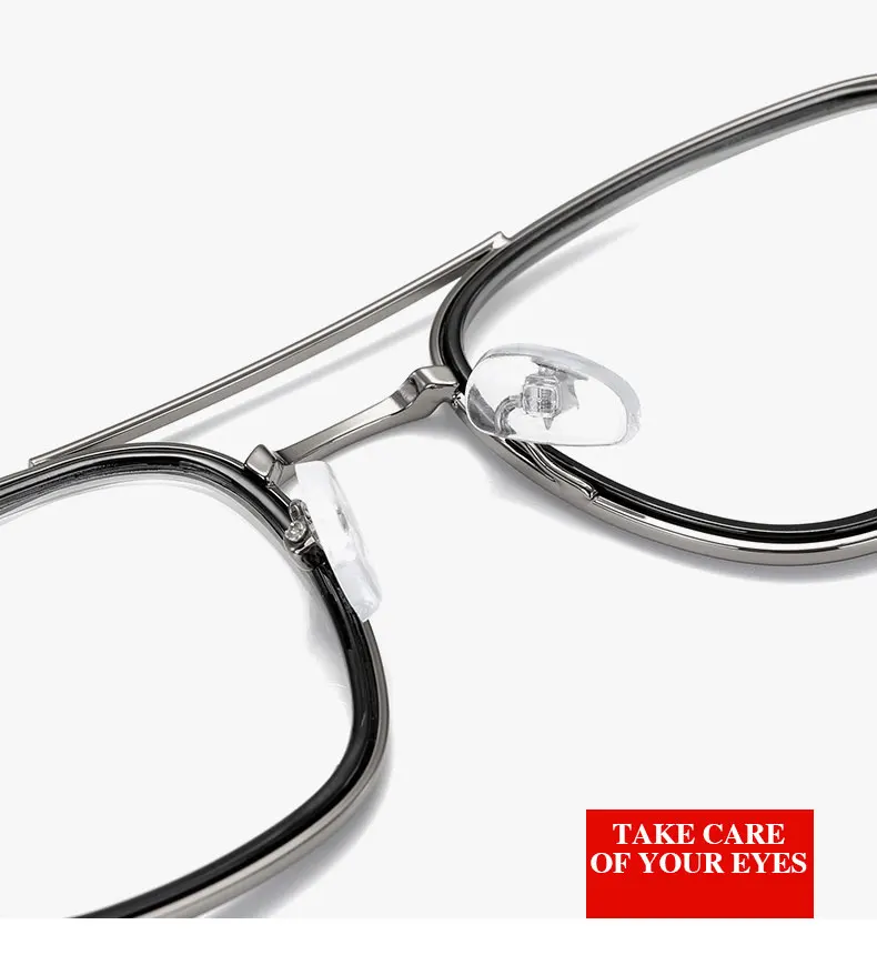 Legierung Gläser Rahmen Unisex Brille Vollrand Brillen Anti Blue Ray Frühling Scharniere Kurzsichtige Brillen Heißer Verkauf – Detail 3