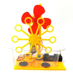 Children Educational DIY Handmade STEM Automatic Bubble Machine Building Science Experiment Kits Educational Toys for