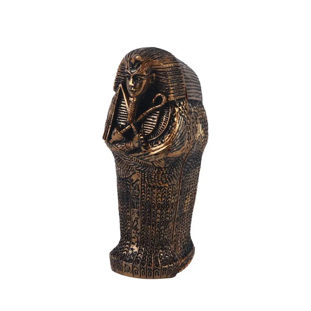 10pcs/set Egyptian Black Mummy Figurine W/ Coffin Resin Home Decor Egyptian Egypt Figurine Statue Miniature Craft Collectibles