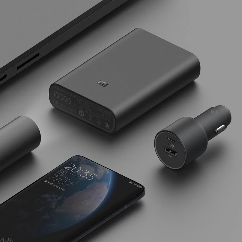 الأصلي Xiaomi شاحن سيارة 100 واط 5 فولت 3A المزدوج USB شحن سريع QC مهايئ شاحن آيفون سامسونج هواوي شاومي 10 الهاتف الذكي