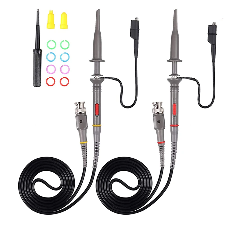 YEAPOOK P6100 100MHz Universal BNC Oscilloscope Probe with Accessories Kit (Pack of 2)