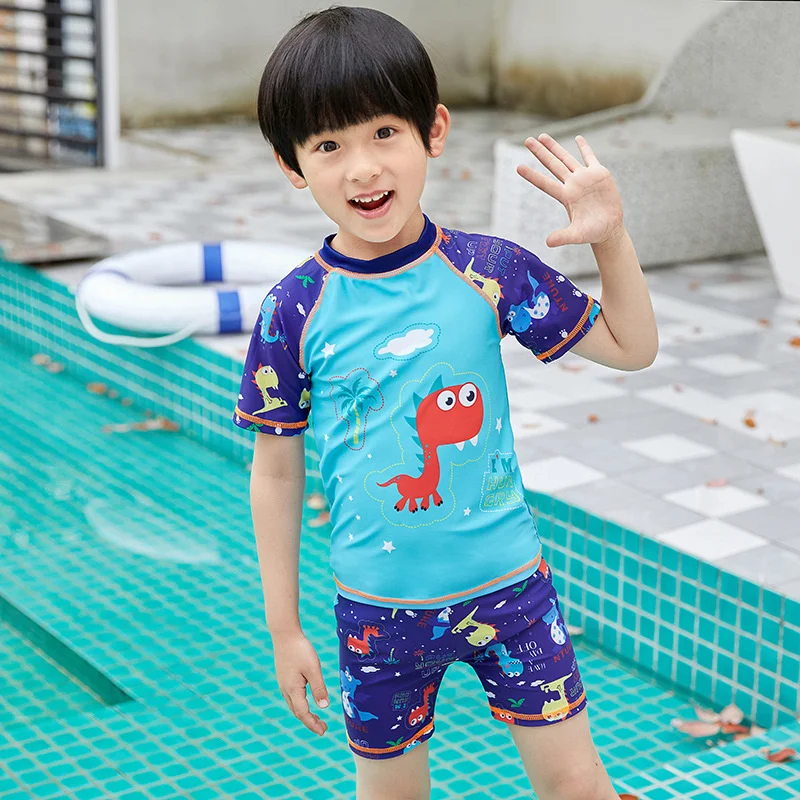 Swimwear Kids Two Piece Swimsuit Children Cartoon Printed Bathing Suit Boy High-end Swimwear