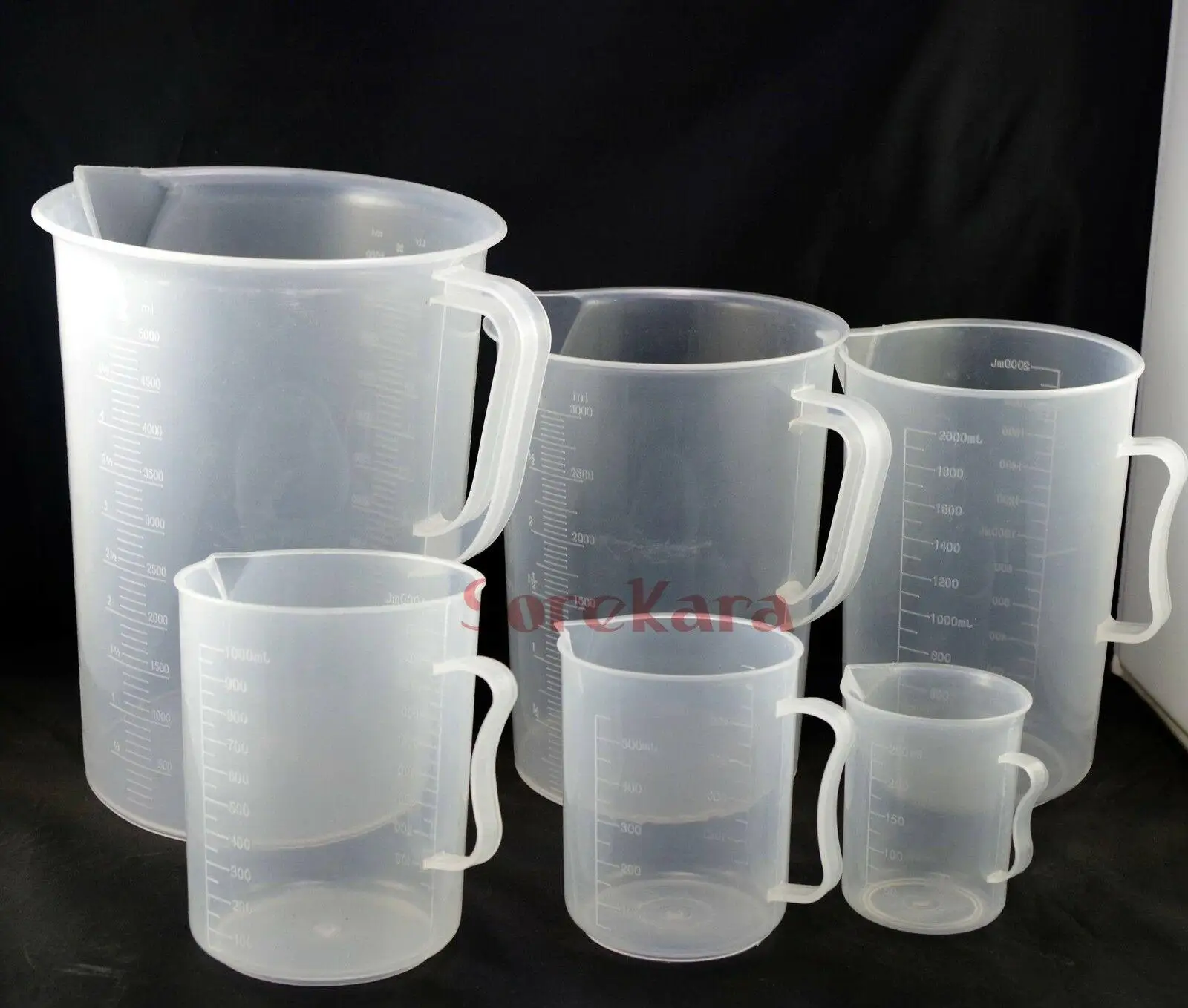 3000ml Plastic Clear Measuring Cup Graduated Lab Test Liquid Measure Tool Lot