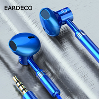 EARDECO 9D Stereo With Mic Earphones Wired Headphones In-ear Wired Earphone Bass Headphone Headset Sport Earphone with Wire