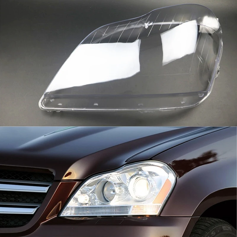 

1PCS Car Headlight Lens Head Light Lamp Cover Shell For Mercedes Benz X164 GL350 GL400 GL450 GL500 2006-2011