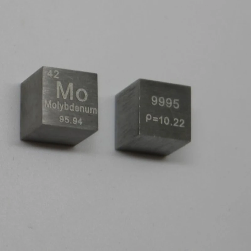 1pc 99.93% Pure Molybdenum Block Metal Mo Periodic Table Cube High Purity Molybdenum Cube Hobby Display Collection 10*10*10mm