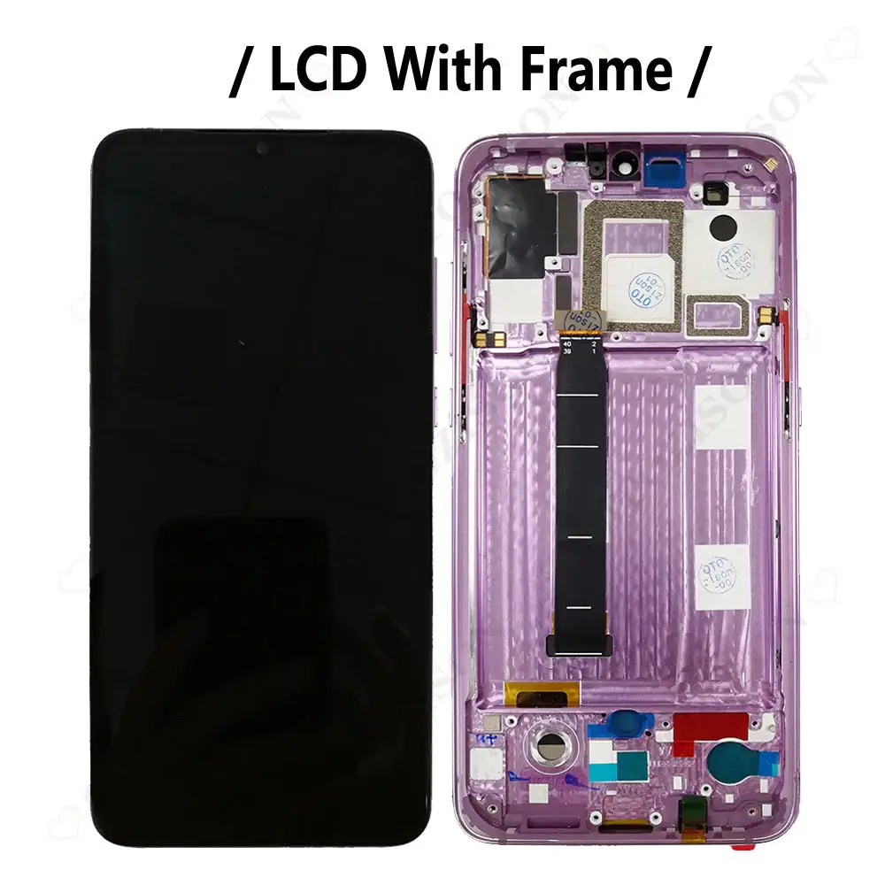 Incell LCD With Frame For Xiaomi 9 Display Mi 9 LCD Mi9 M1902F1G Screen Touch Digitizer Assembly Replacement For Xiaomi MI9 LCD