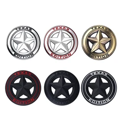 3D Metal TEXAS EDITION Pentagram Emblem Badge Sticker Car Styling Body Trunk Decal For Jeep Wrangler Grand Cherokee Trail Hawk