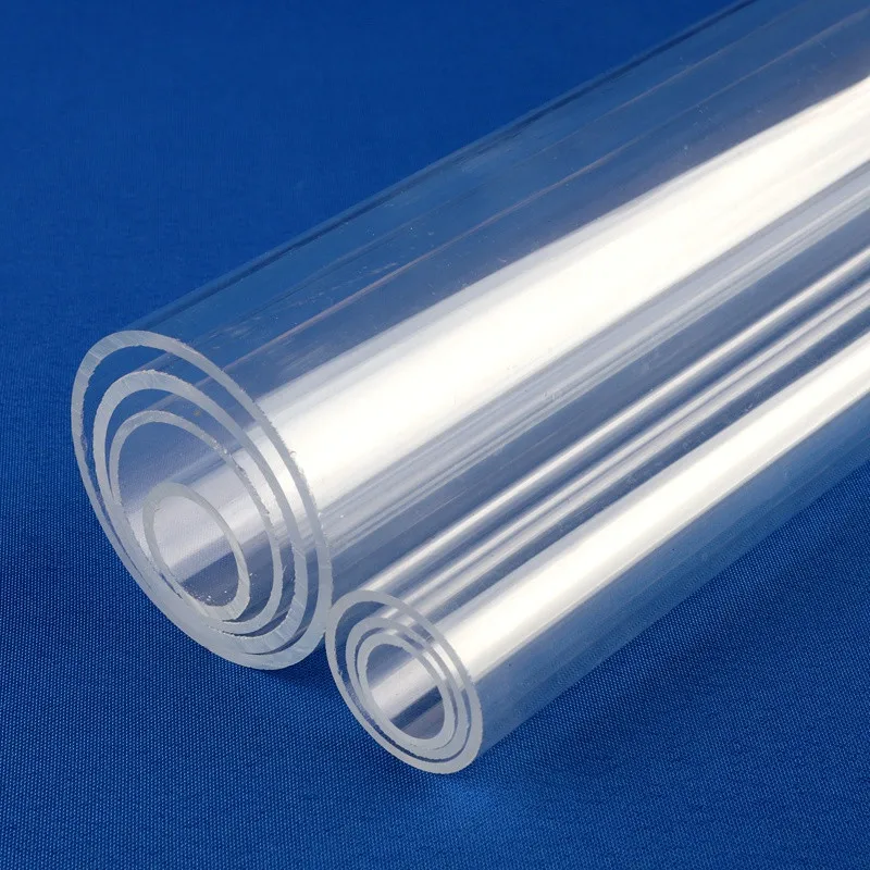 50cm Length Big Size 50-110mm Clear Acrylic Tube Fish Tank Aquarium Supplies Hydroponics Watering Transparent Plexiglass Pipe